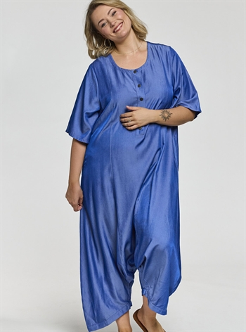 Gozzip - Lauren Jumpsuit, Blå Denim Look